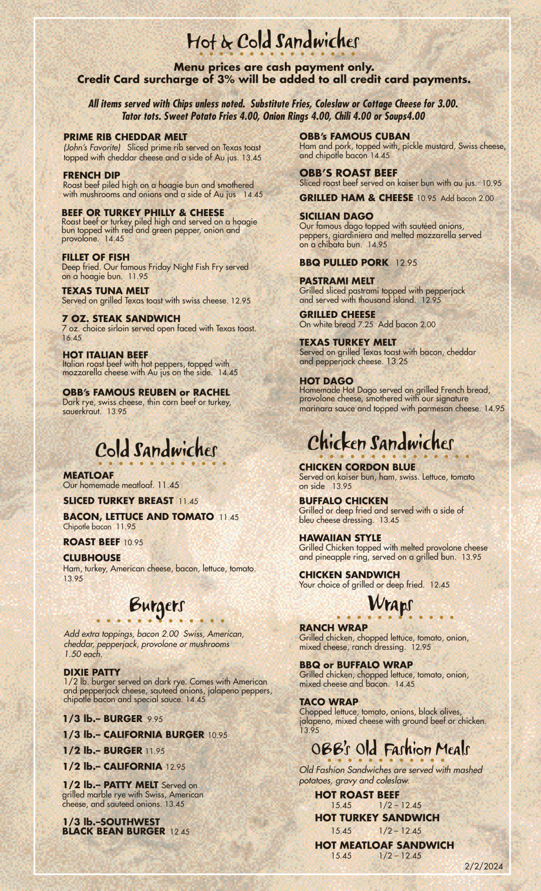 Lunch & Dinner Menu Page 3